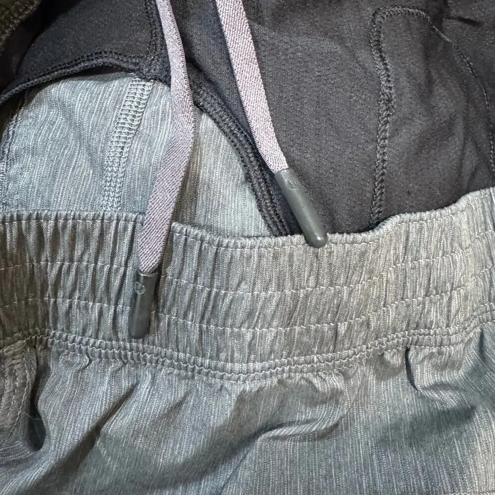 Lululemon Men’s Gray Athletic Shorts Large Unlined Drawstring Casual